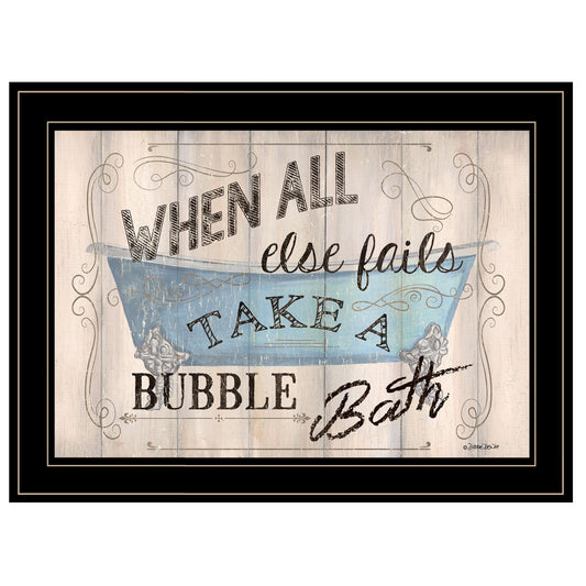 Take A Bubble Bath 2 Black Framed Print Wall Art