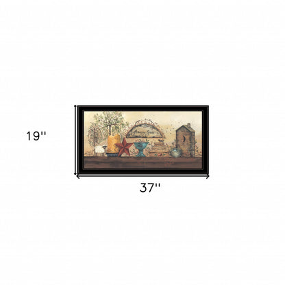 Amazing Grace Shelf 2 Black Framed Print Wall Art