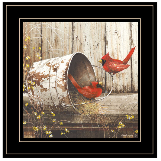 Playing Around 15X15 Black Framed Print Wall Art