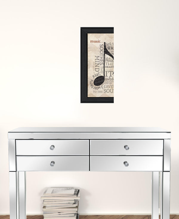 Music 7 Black Framed Print Wall Art