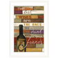 Wine With Friends White Framed Print Wall Art