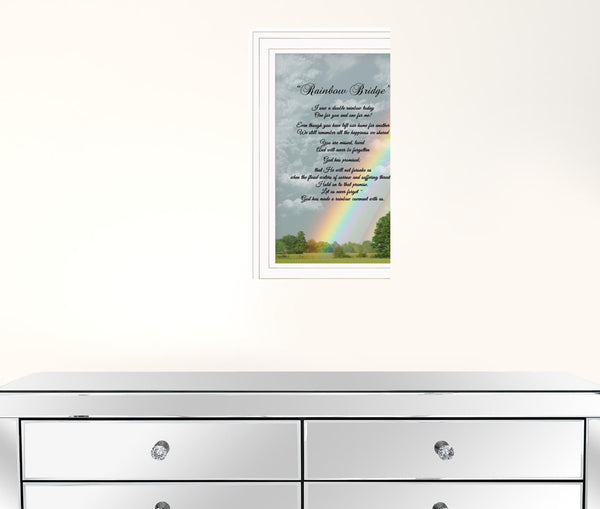 Rainbow Bridge 1 White Framed Print Wall Art