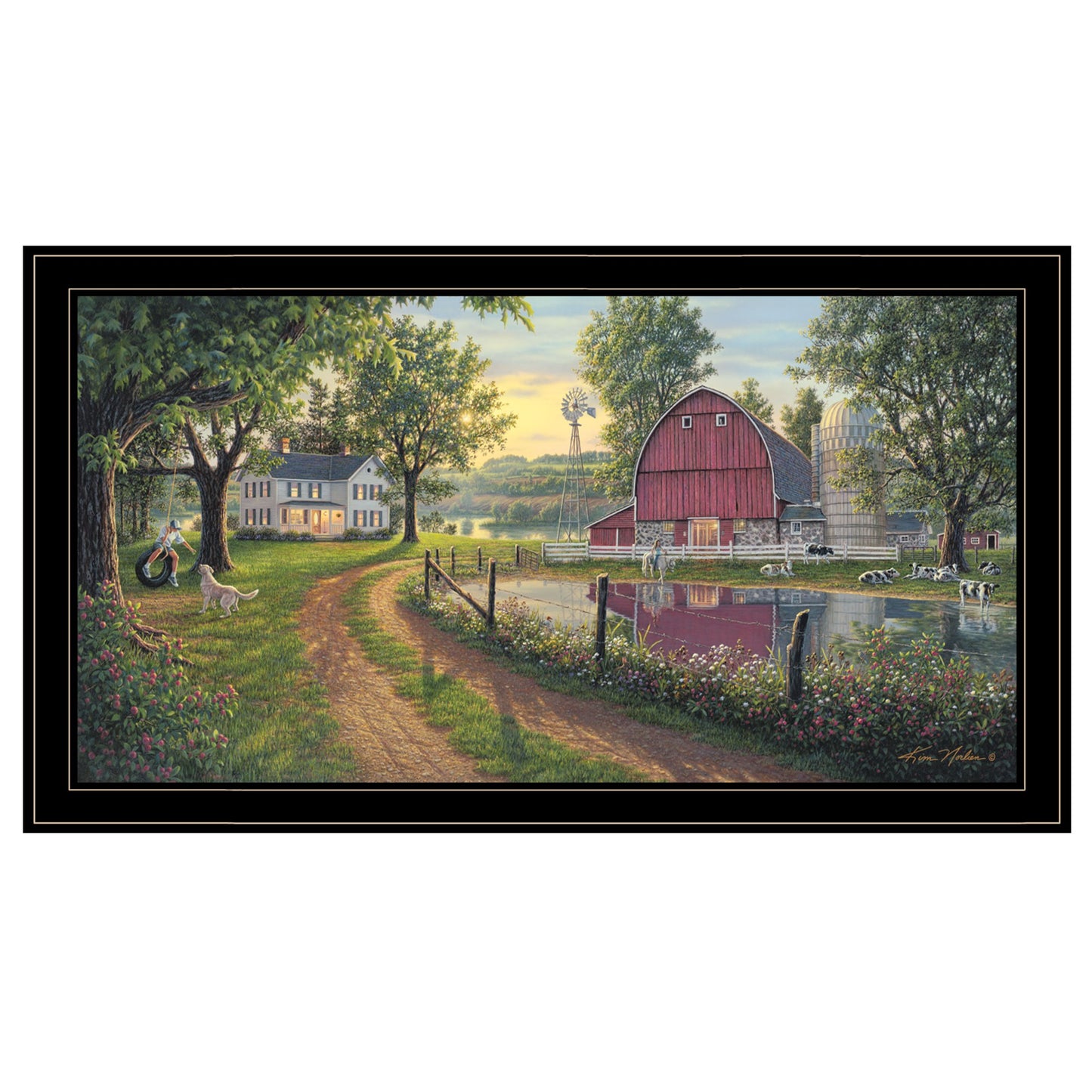 The Road Home 12 Black Framed Print Wall Art