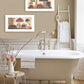 Set Of Two Bath 2 White Framed Print Bathroom Wall Art