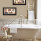 Set Of Two Bath 3 Black Framed Print Bathroom Wall Art