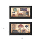 Set Of Two Bath 3 Black Framed Print Bathroom Wall Art