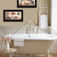 Set Of Two Bath 4 Black Framed Print Bathroom Wall Art