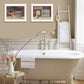 Set Of Two Hot Bath Or Clean Towels 1 White Framed Print Wall Art