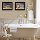 Set Of Two Hot Bath Or Clean Towels 2 Black Framed Print Wall Art