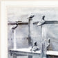 Birds on a Pier 2 White Framed Print Kitchen Wall Art