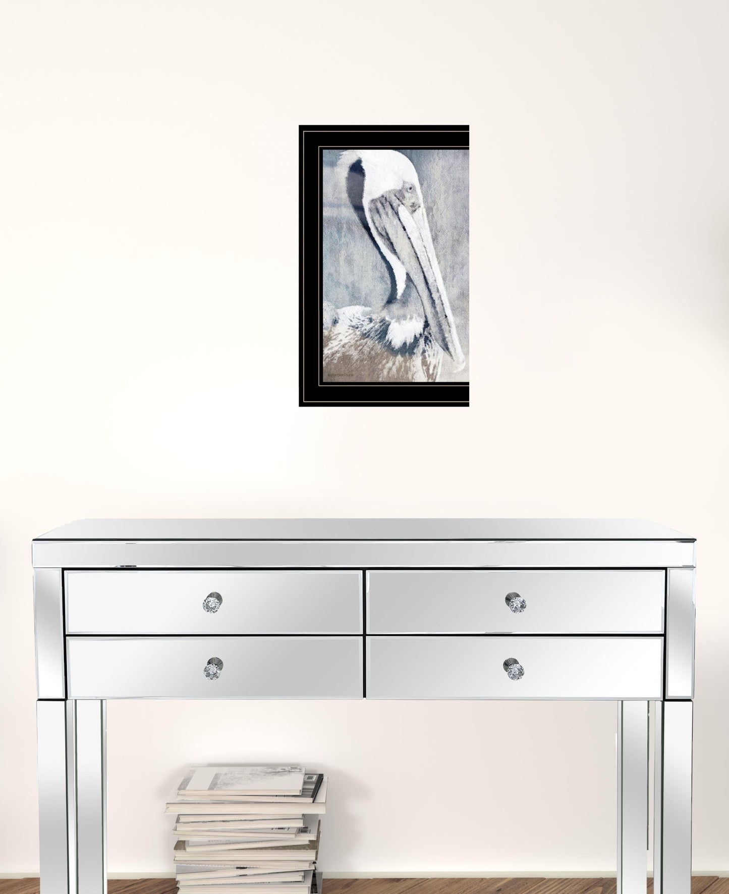 Pelican 2 Black Framed Print Wall Art