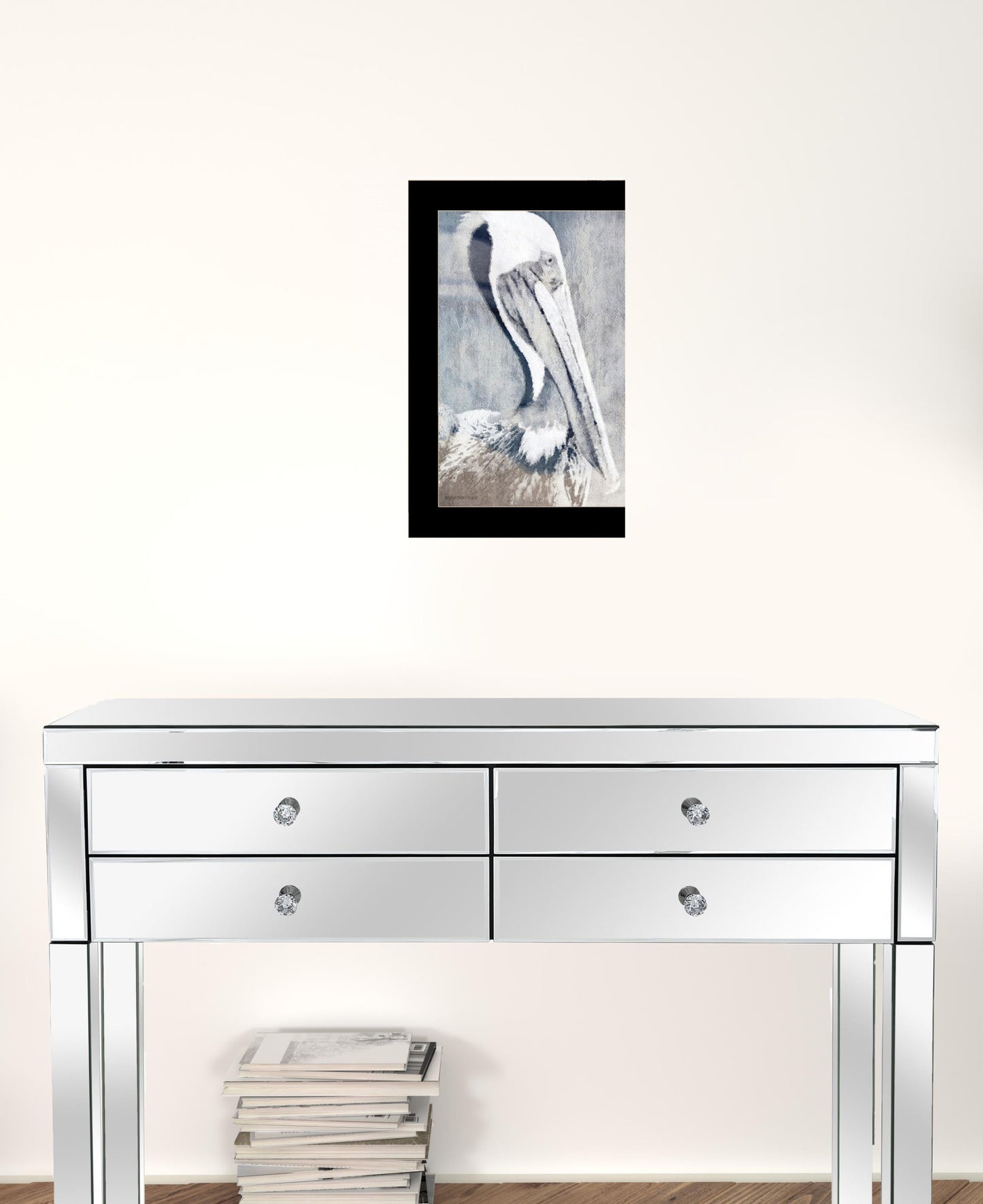 Pelican 3 Black Framed Print Wall Art