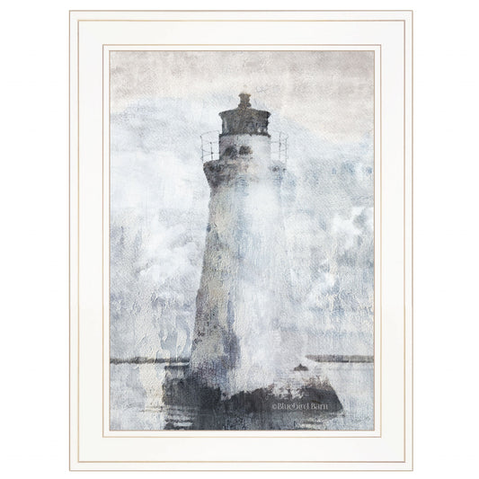 Lighthouse 1 White Framed Print Wall Art