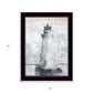 Lighthouse 3 Black Framed Print Wall Art