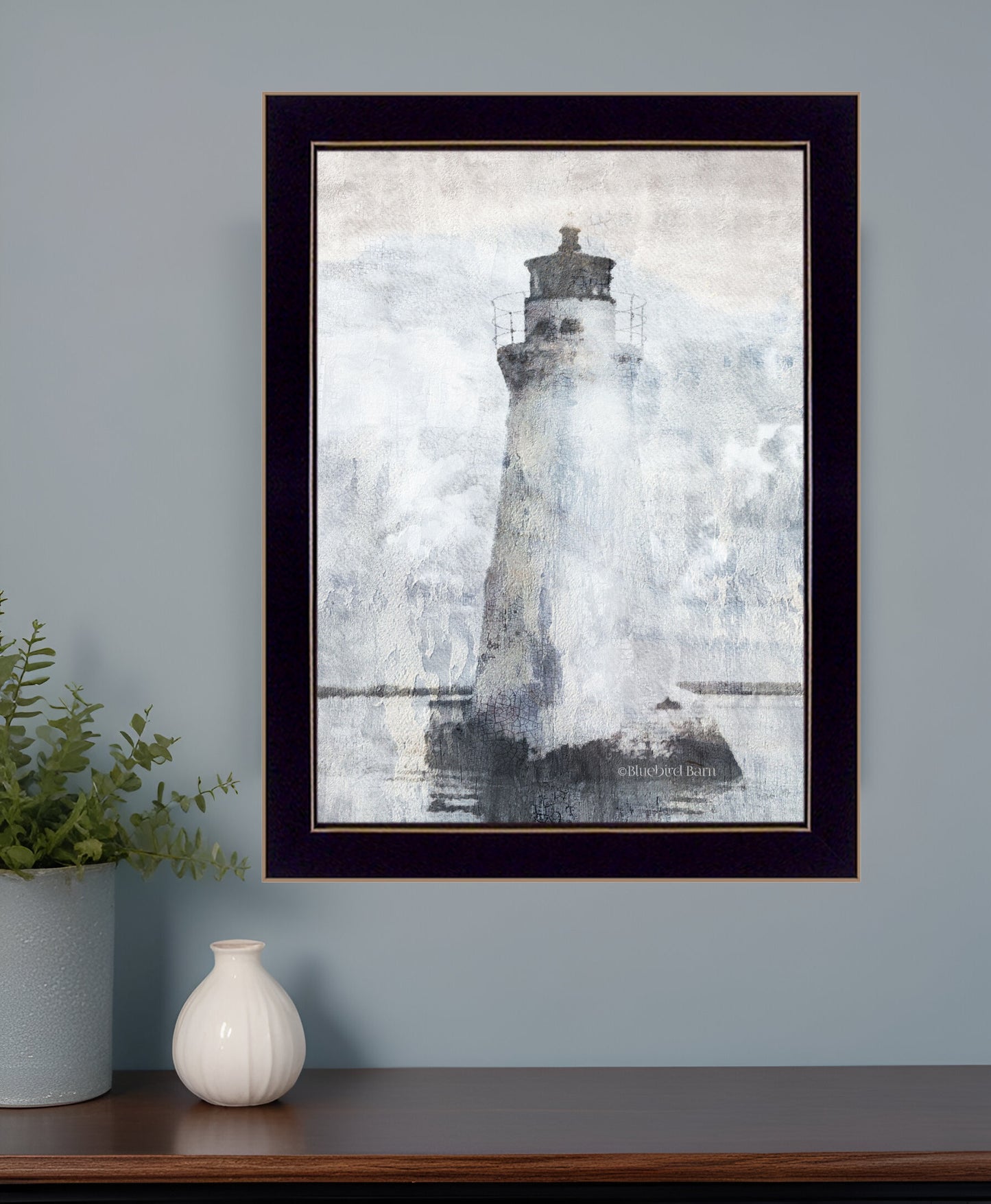 Lighthouse 3 Black Framed Print Wall Art