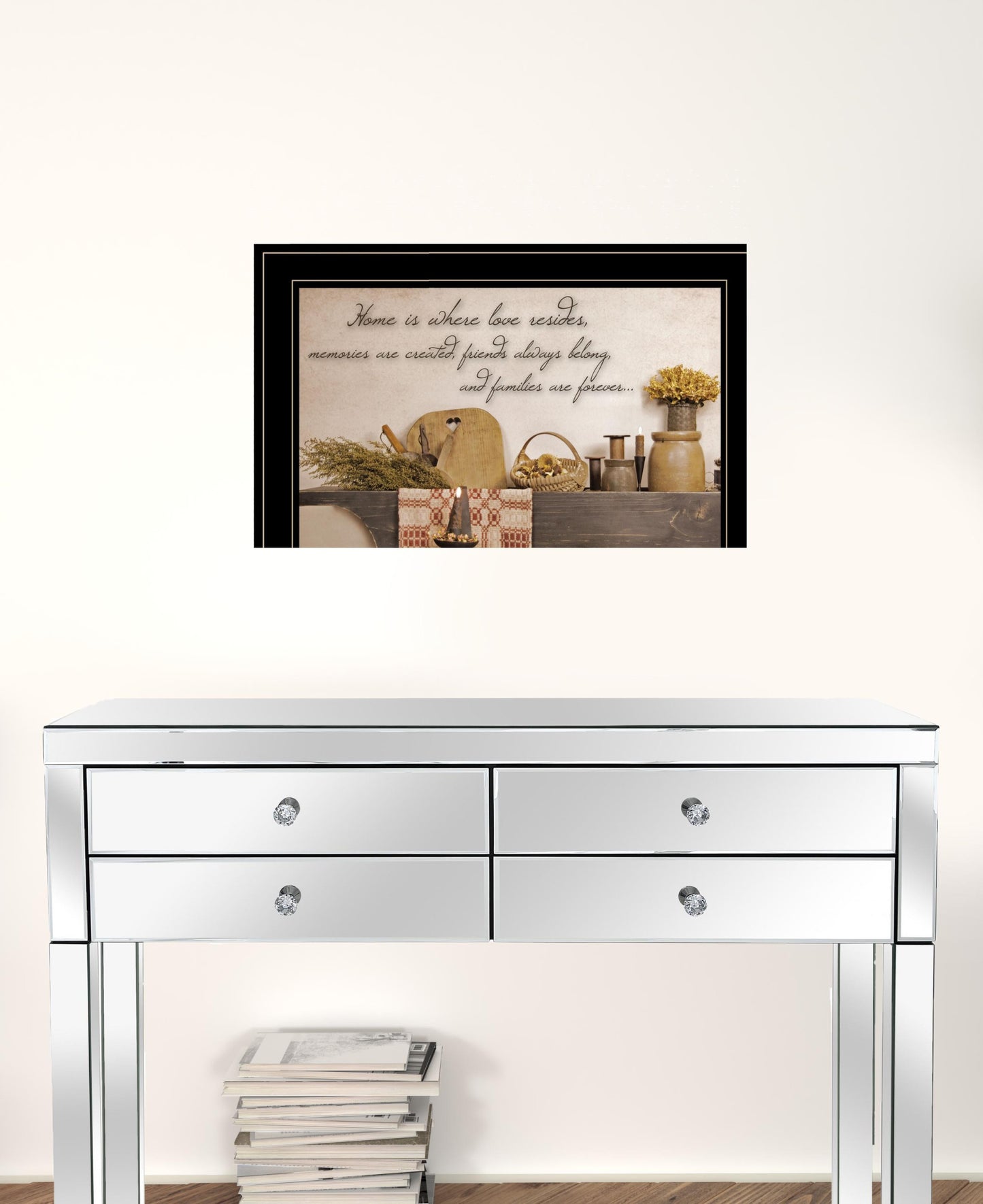 Home Is Where Love Resides 2 Black Framed Print Wall Art