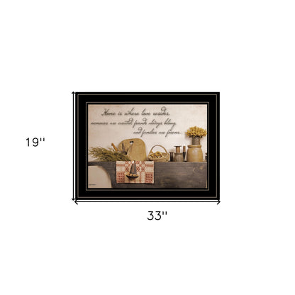 Home Is Where Love Resides 2 Black Framed Print Wall Art