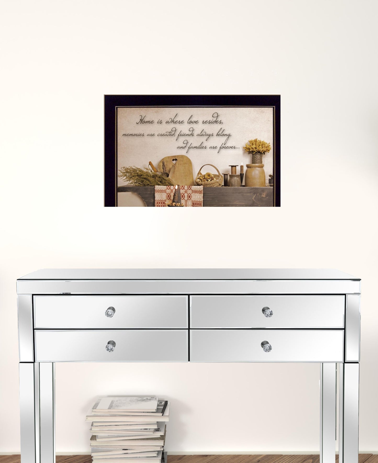 Home Is Where Love Resides 3 Black Framed Print Wall Art