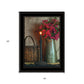 Basket and Blossoms Black Framed Print Wall Art