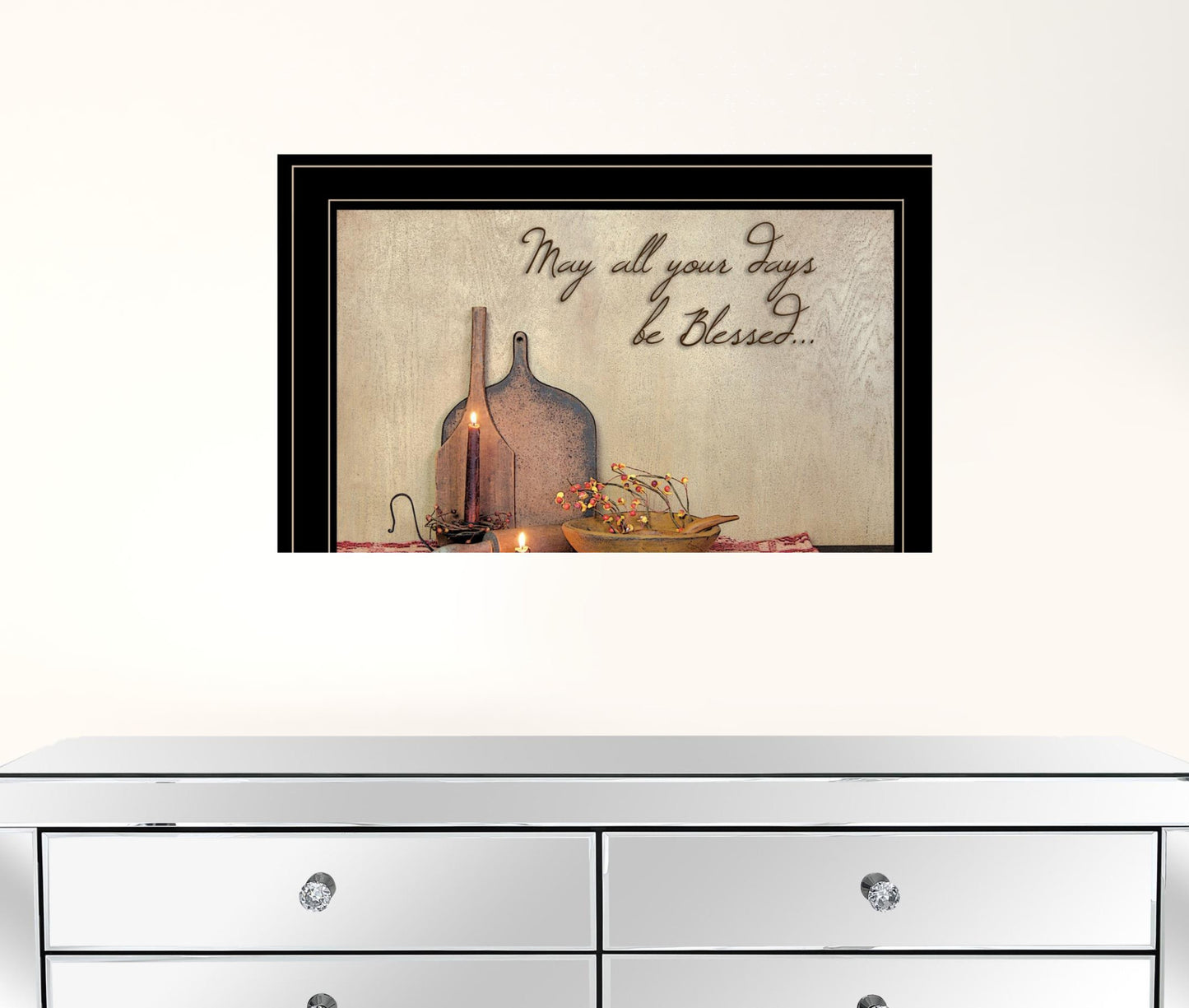 May All Your Days Be Blessed Collection Black Framed Print Wall Art