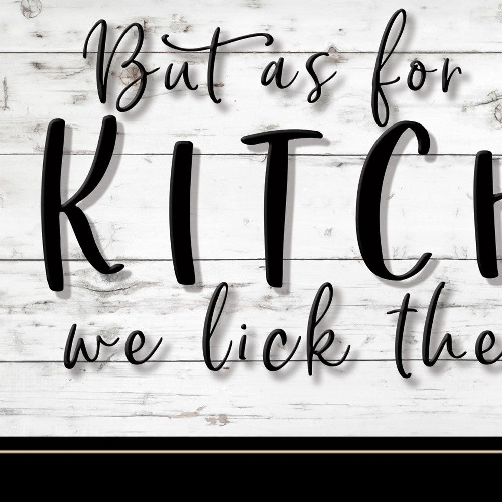 We lick the Spoon 2 Black Framed Print Kitchen Wall Art