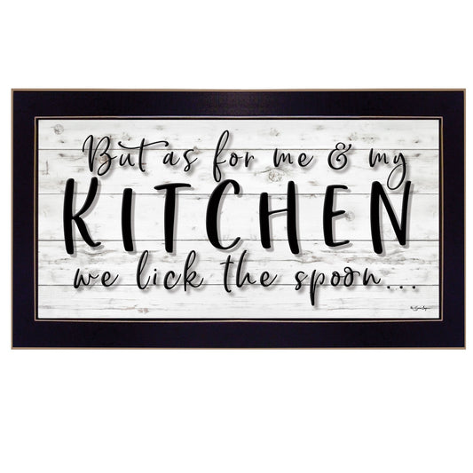 We lick the Spoon 3 Black Framed Print Kitchen Wall Art