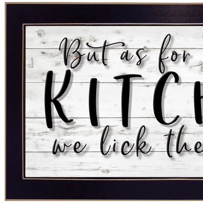 We lick the Spoon 3 Black Framed Print Kitchen Wall Art