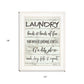 Laundry 1 White Framed Print Bathroom Wall Art