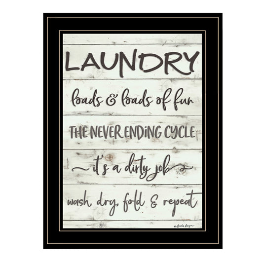 Laundry 2 Black Framed Print Bathroom Wall Art