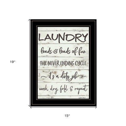 Laundry 2 Black Framed Print Wall Art