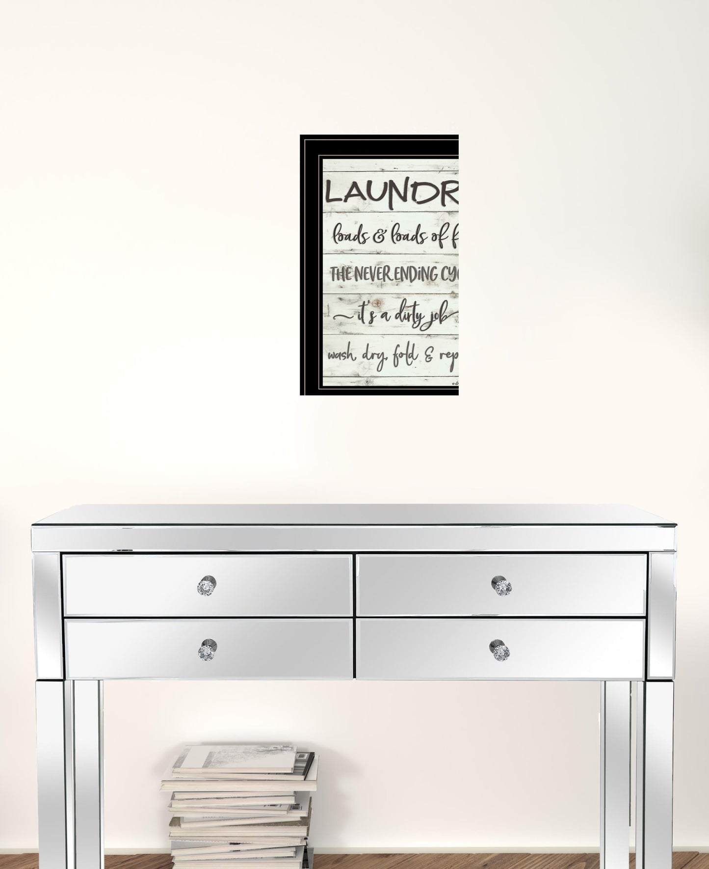 Laundry 2 Black Framed Print Wall Art