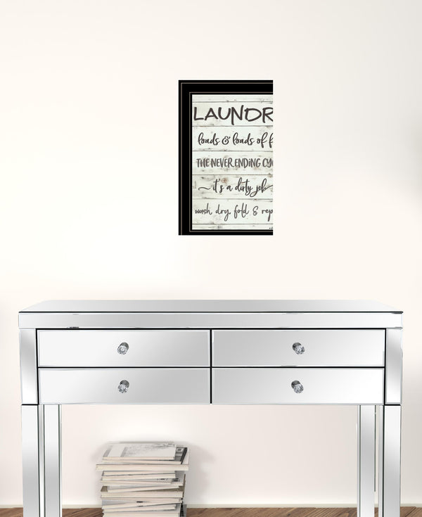 Laundry 2 Black Framed Print Bathroom Wall Art