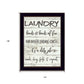 Laundry 3 Black Framed Print Bathroom Wall Art