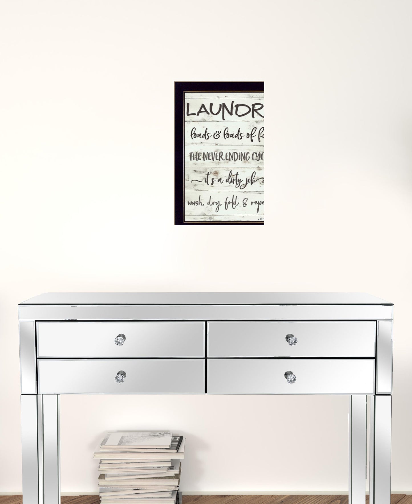 Laundry 3 Black Framed Print Bathroom Wall Art