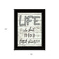 Life is too Short 2 Black Framed Print Wall Art