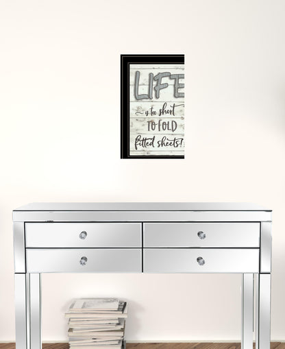 Life is too Short 2 Black Framed Print Wall Art