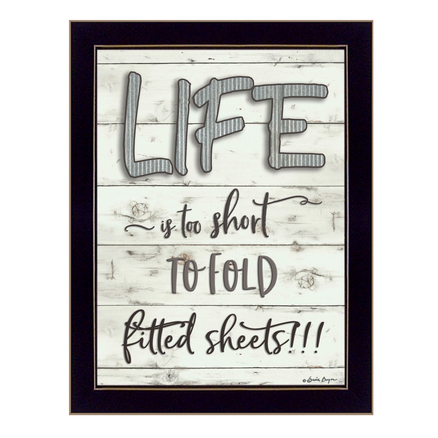 Life Is Too Short 3 Black Framed Print Wall Art