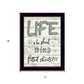 Life is too Short 3 Black Framed Print Wall Art