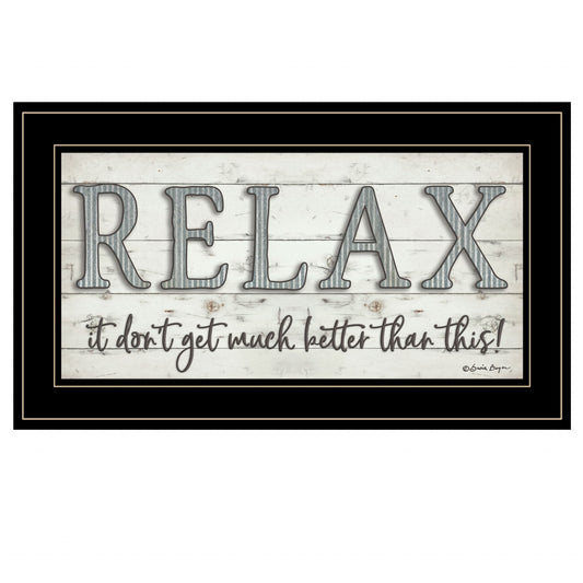 Relax 4 Black Framed Print Wall Art