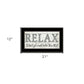 Relax 4 Black Framed Print Bathroom Wall Art