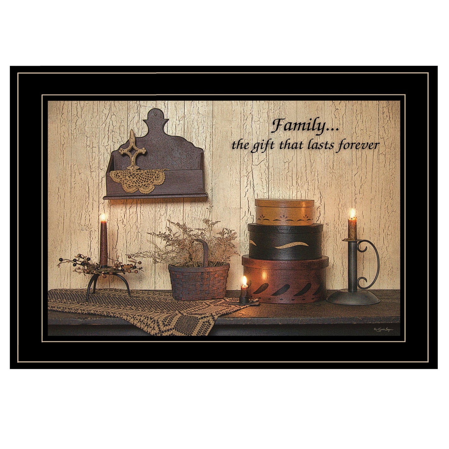 Forever Family 5 Black Framed Print Wall Art