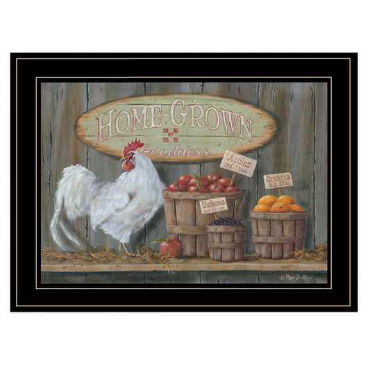 Home Grown 3 Black Framed Print Wall Art