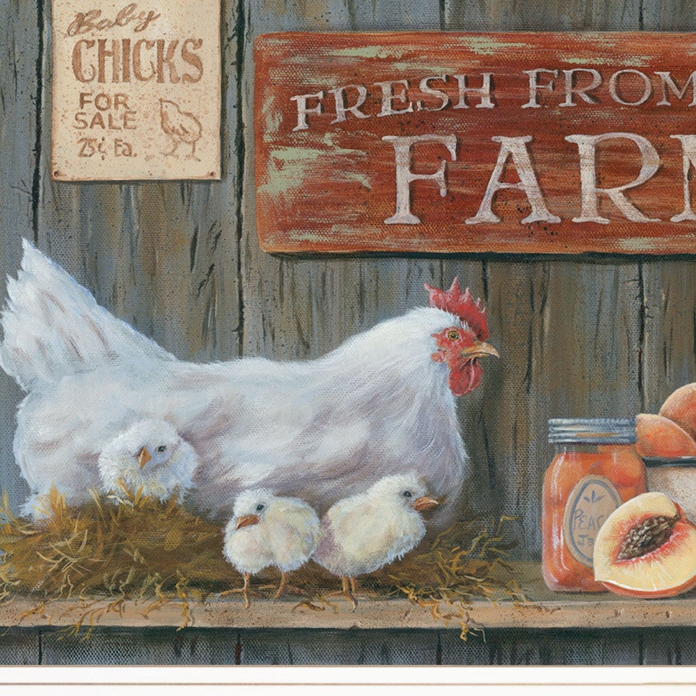 Fresh From The Farm 2 White Framed Print Wall Art