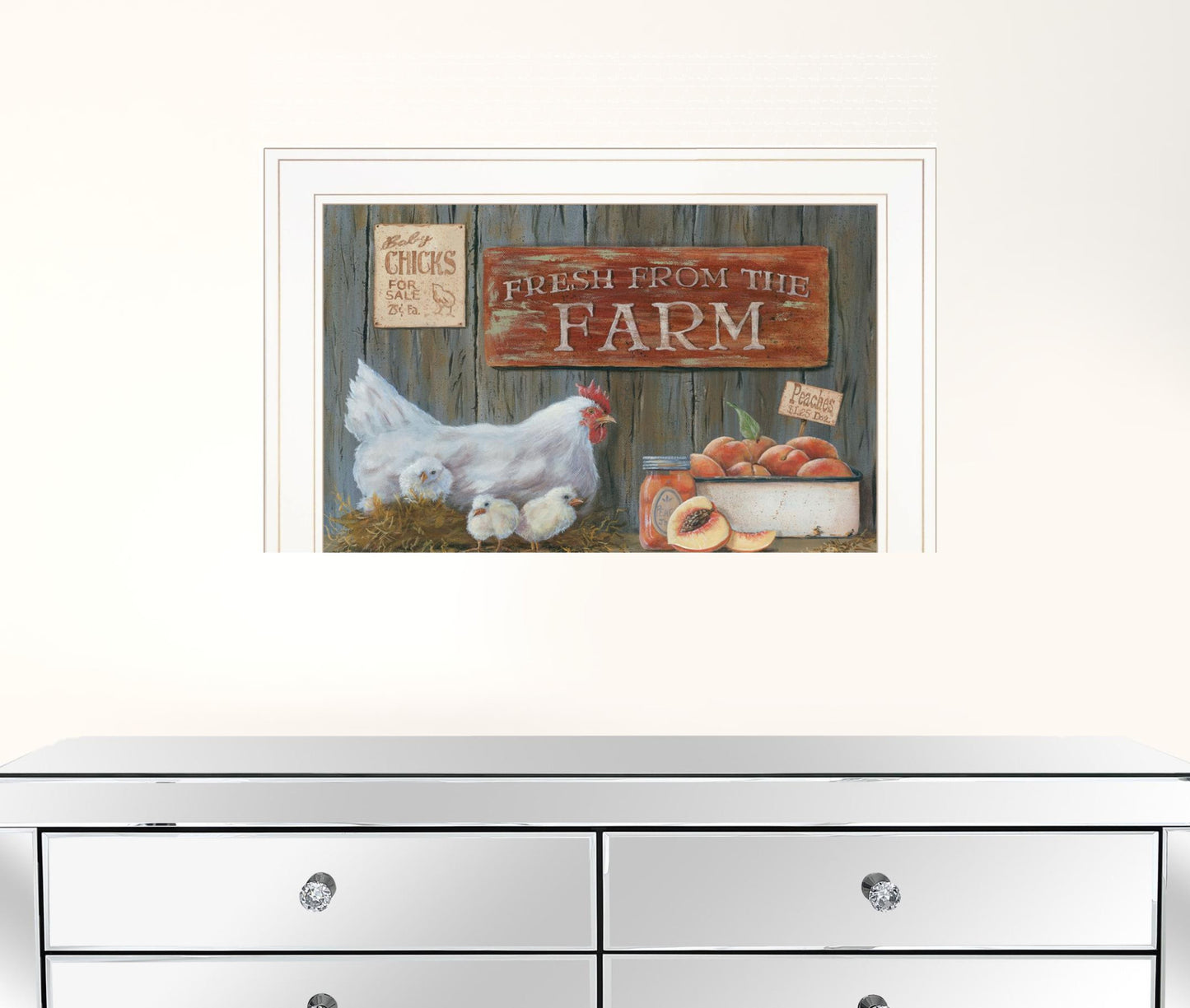 Fresh from the Farm 2 White Framed Print Wall Art