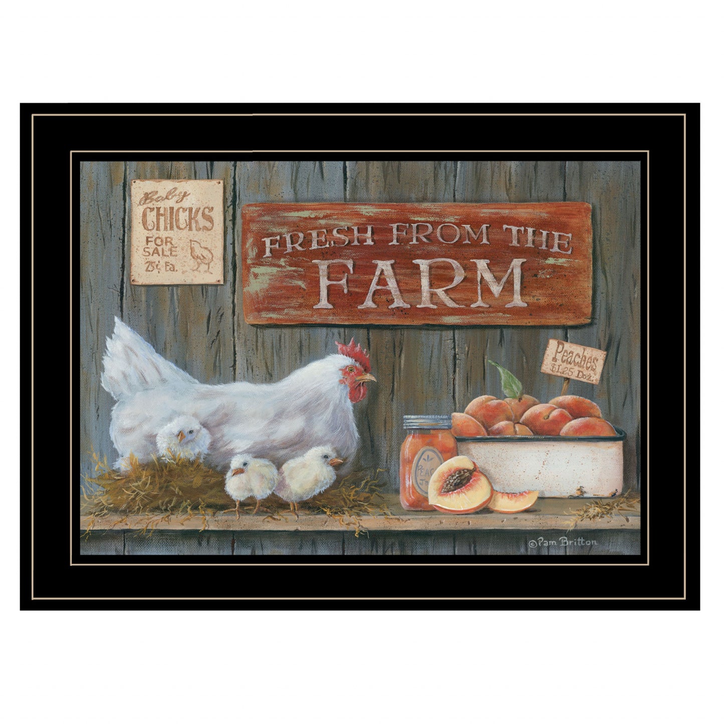 Fresh From The Farm 3 Black Framed Print Wall Art