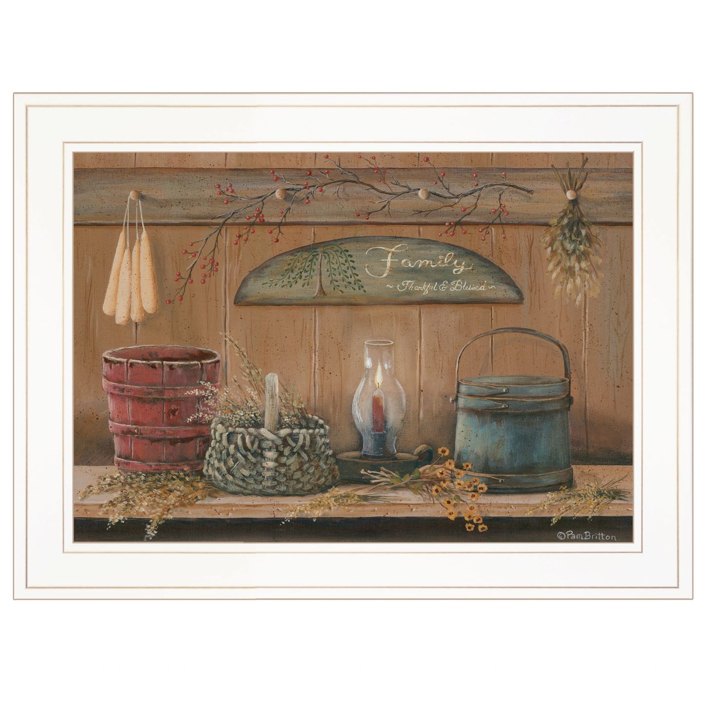 Treasures On The Shelf I 2 White Framed Print Wall Art