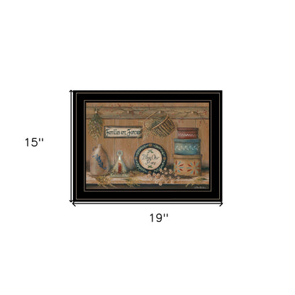 Treasures On The Shelf II 3 Black Framed Print Wall Art