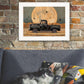 Harvest Moon 3 White Framed Print Wall Art