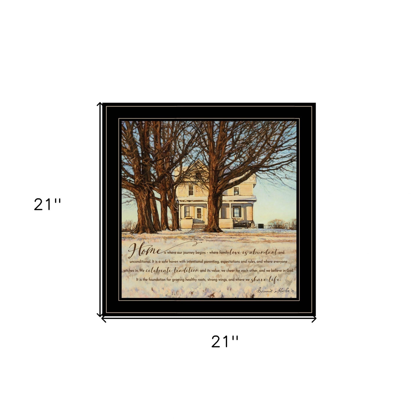 Home 2 Black Framed Print Wall Art