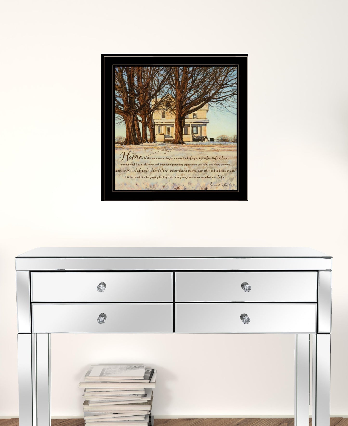 Home 2 Black Framed Print Wall Art